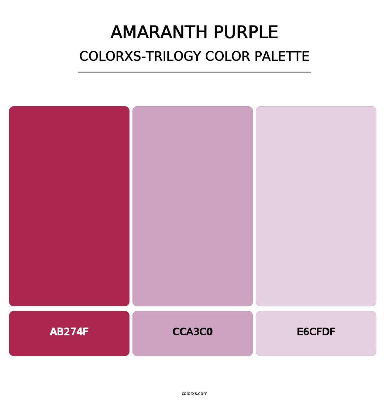 Amaranth Purple - Colorxs Trilogy Palette