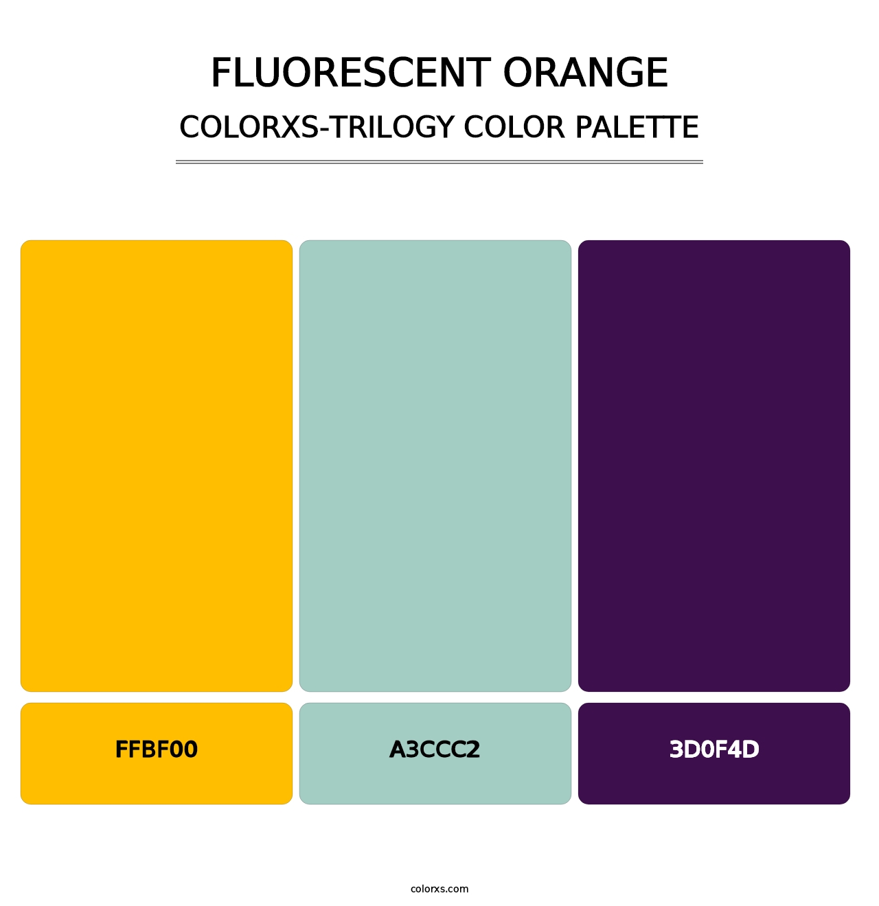 Fluorescent Orange - Colorxs Trilogy Palette