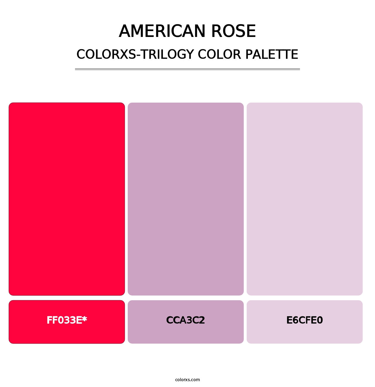 American Rose - Colorxs Trilogy Palette