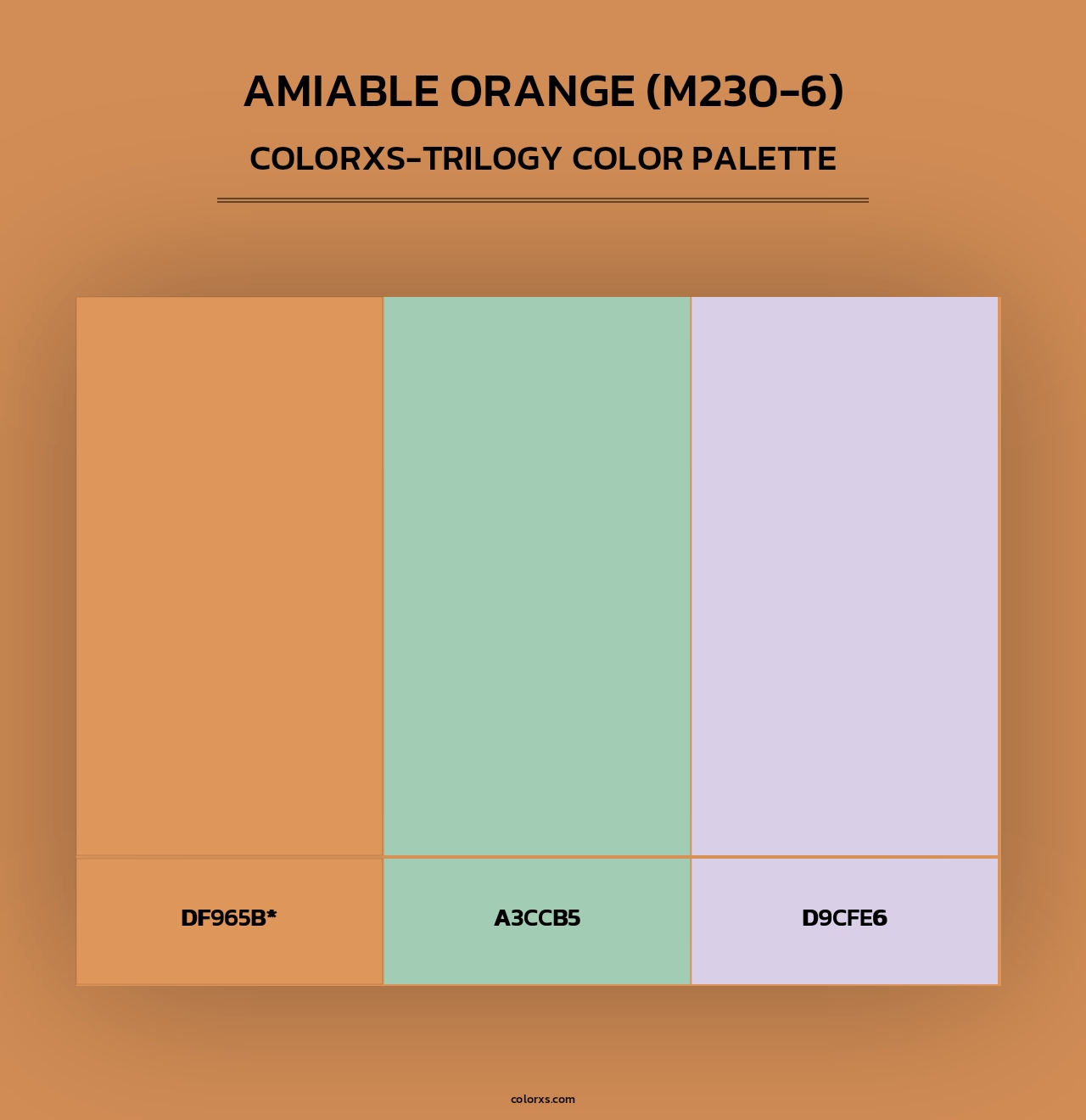 Amiable Orange (M230-6) - Colorxs Trilogy Palette