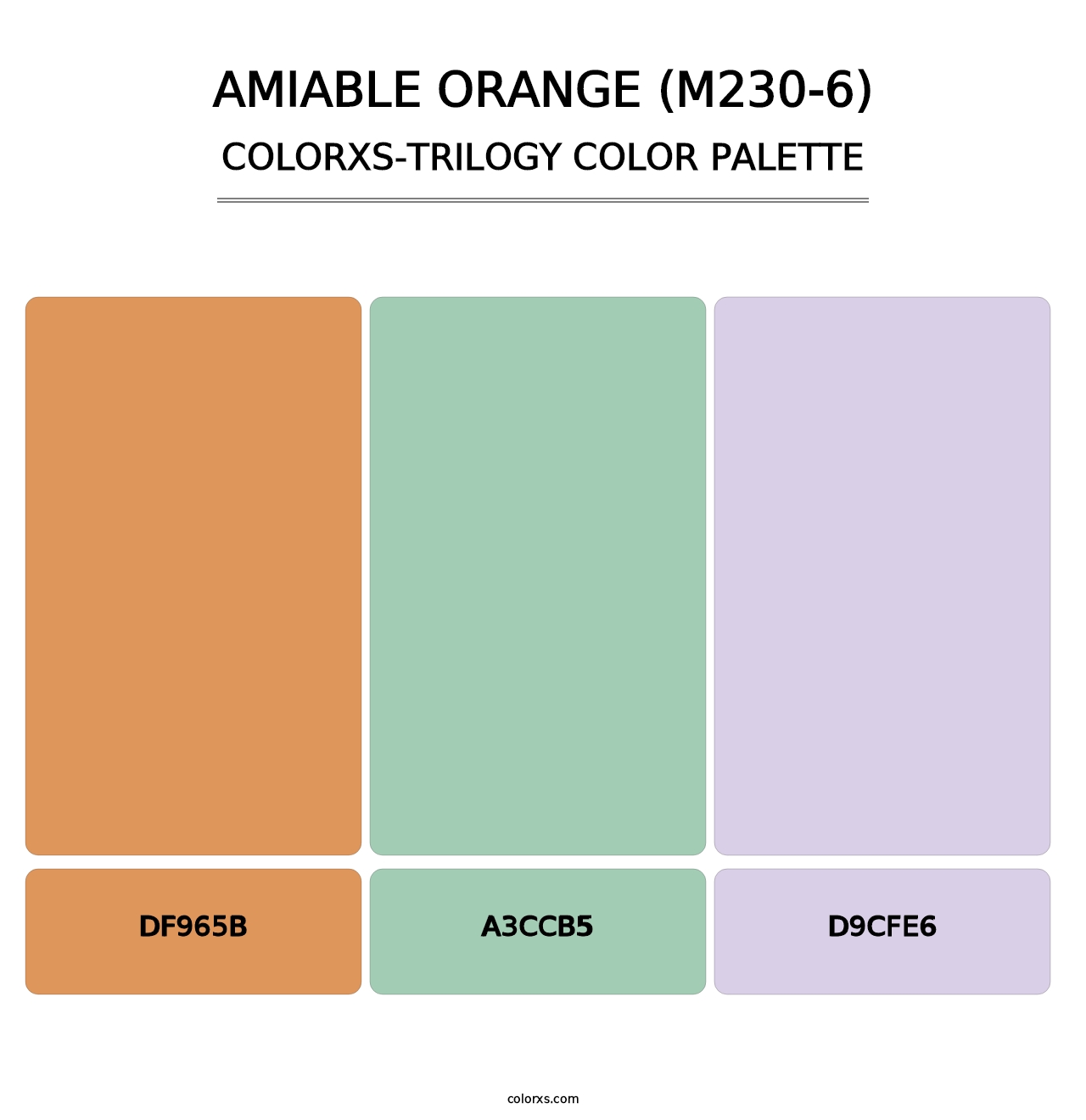 Amiable Orange (M230-6) - Colorxs Trilogy Palette