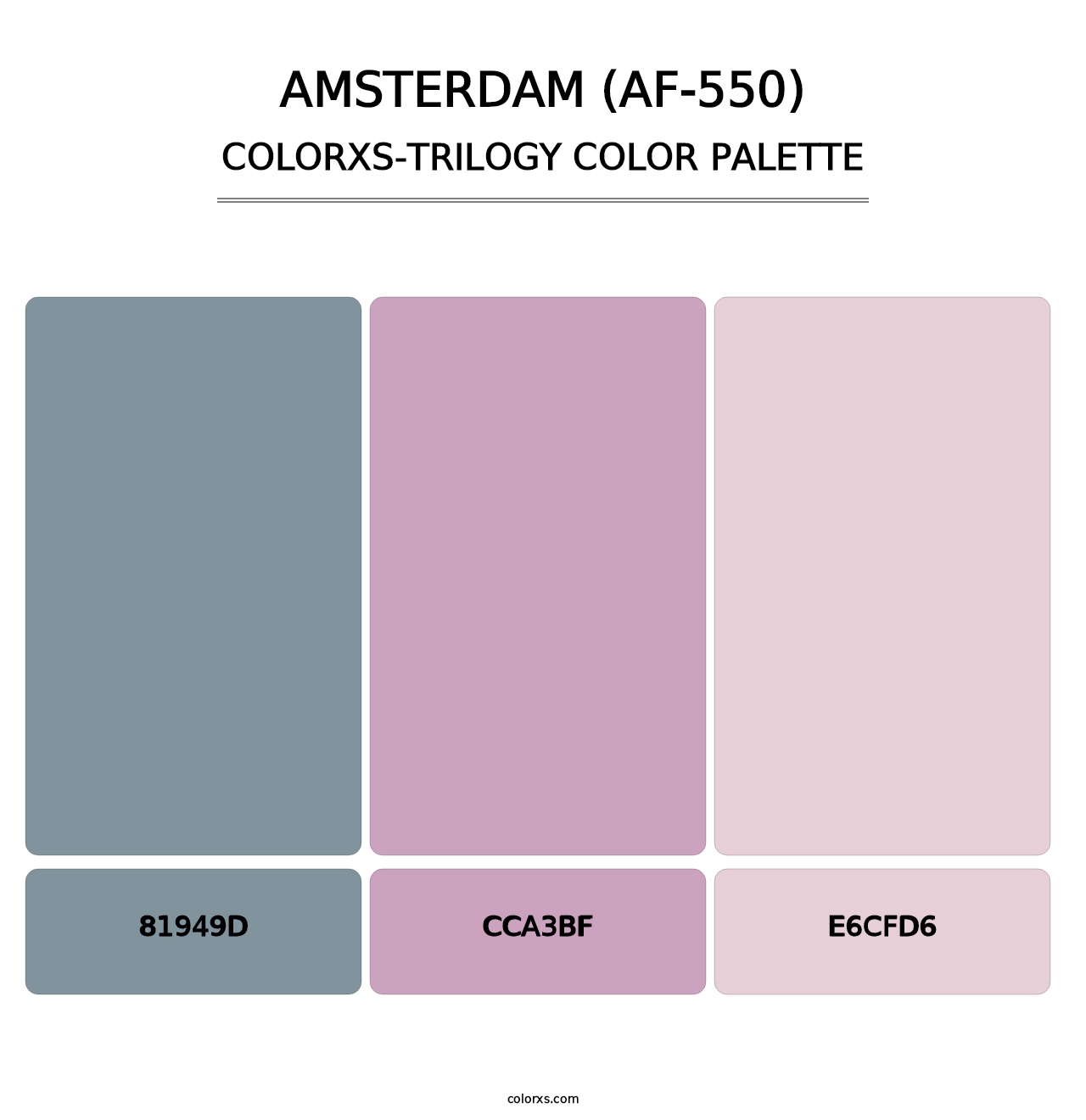 Amsterdam (AF-550) - Colorxs Trilogy Palette
