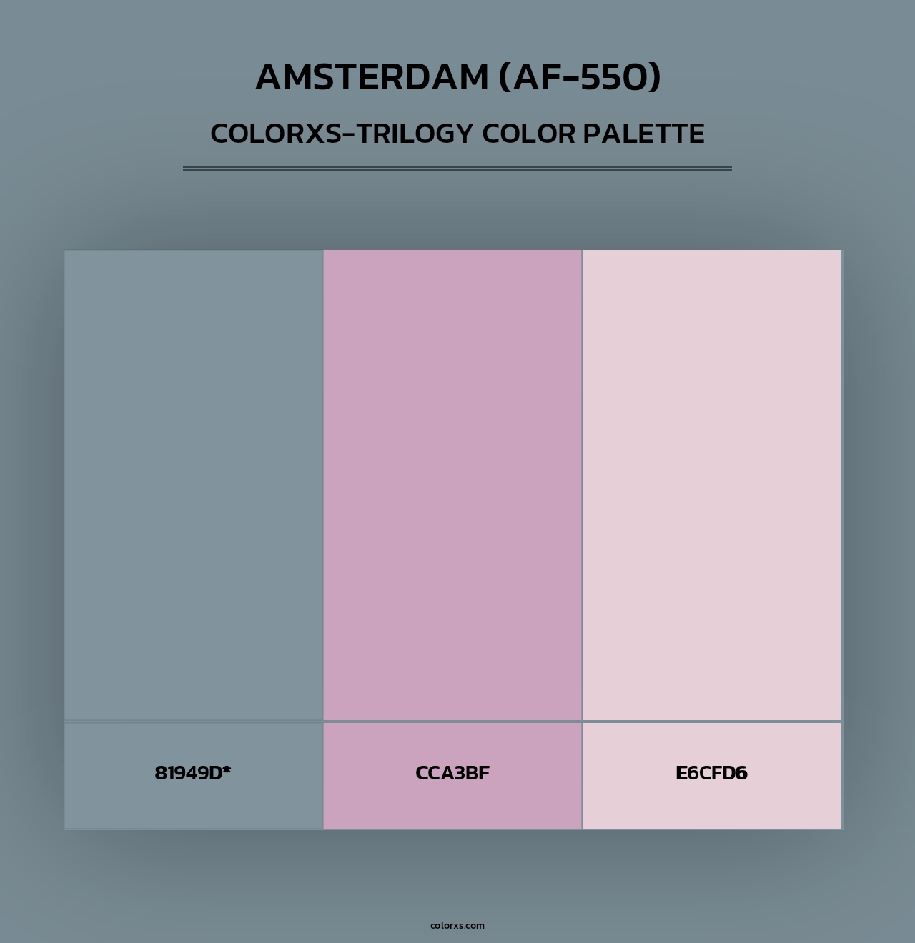 Amsterdam (AF-550) - Colorxs Trilogy Palette