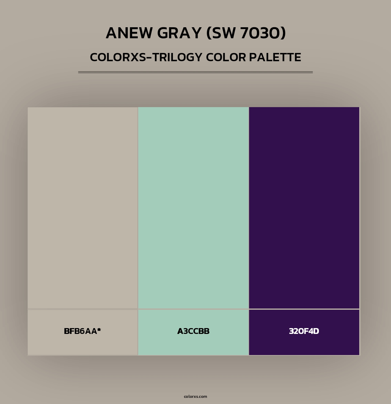 Anew Gray (SW 7030) - Colorxs Trilogy Palette