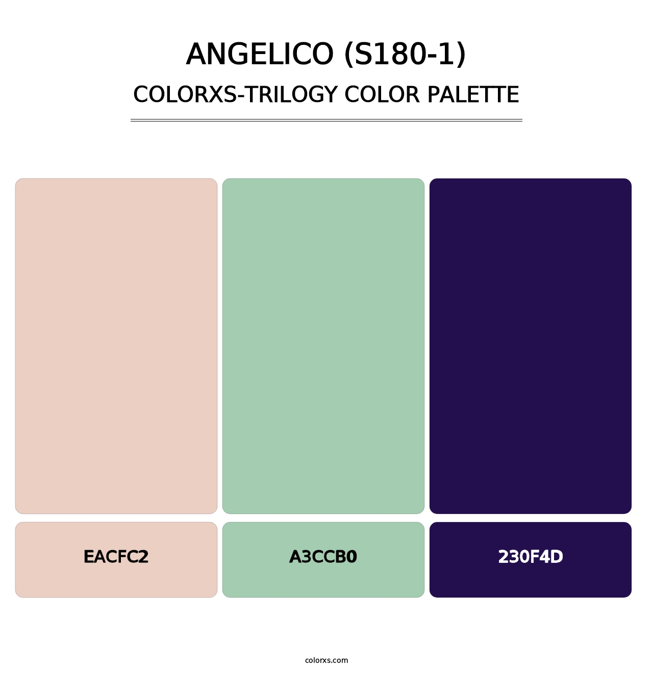 Angelico (S180-1) - Colorxs Trilogy Palette