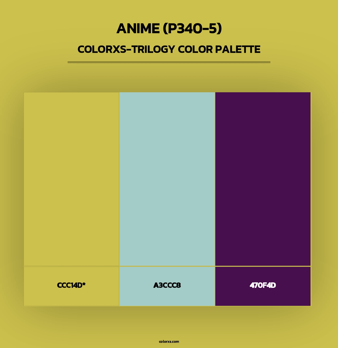 Anime (P340-5) - Colorxs Trilogy Palette