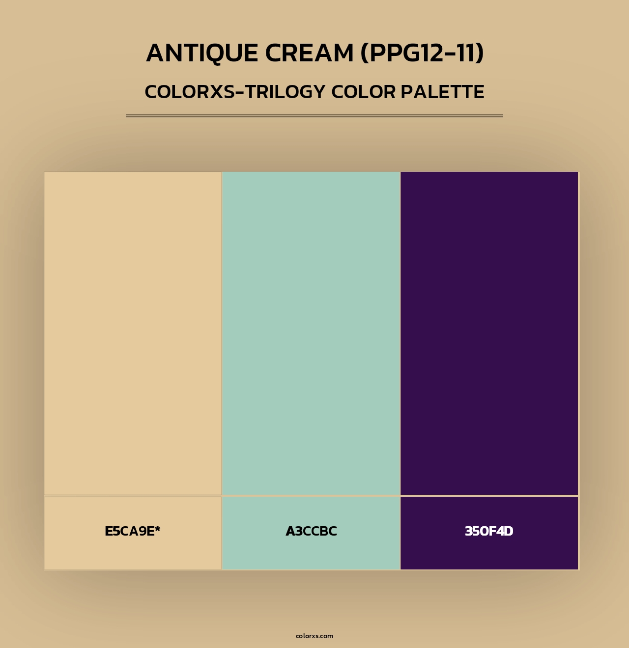 Antique Cream (PPG12-11) - Colorxs Trilogy Palette