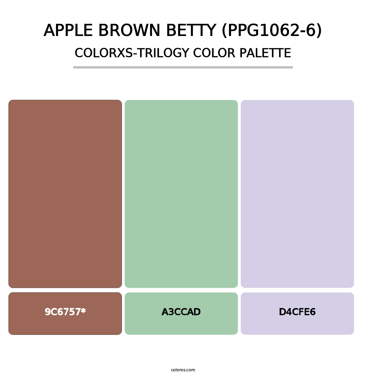 Apple Brown Betty (PPG1062-6) - Colorxs Trilogy Palette