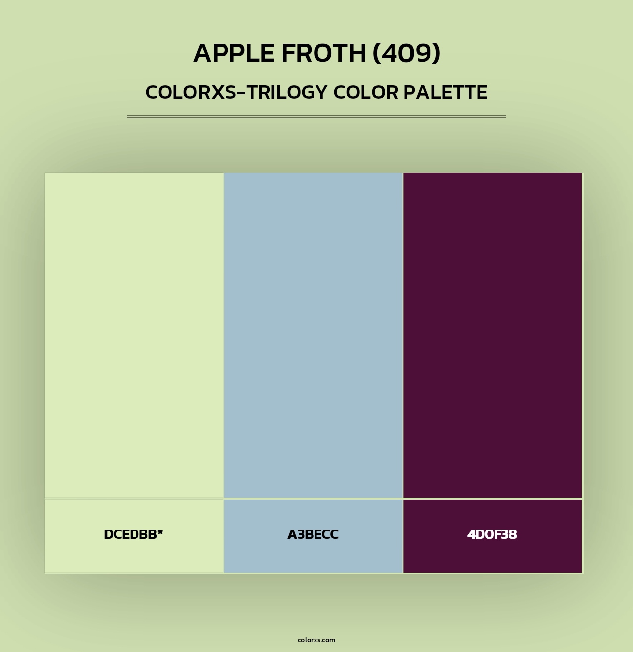 Apple Froth (409) - Colorxs Trilogy Palette