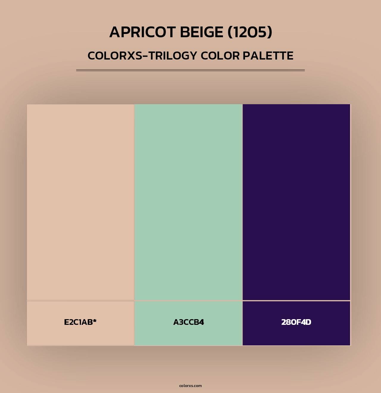 Apricot Beige (1205) - Colorxs Trilogy Palette