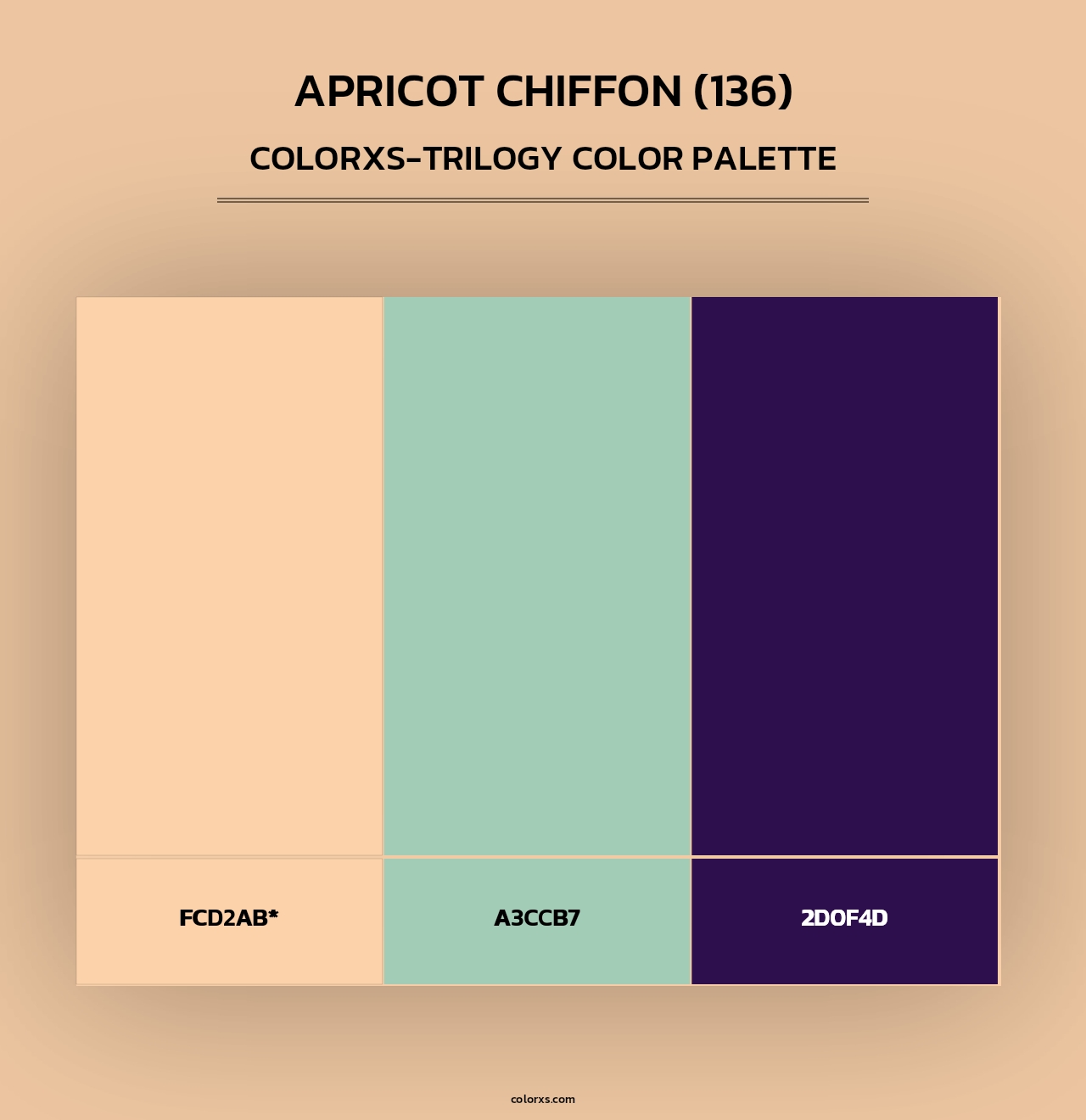 Apricot Chiffon (136) - Colorxs Trilogy Palette