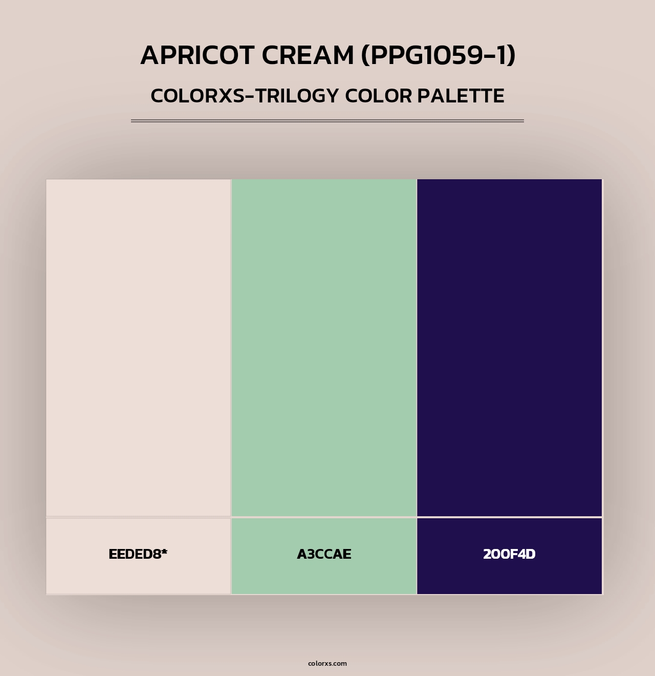 Apricot Cream (PPG1059-1) - Colorxs Trilogy Palette