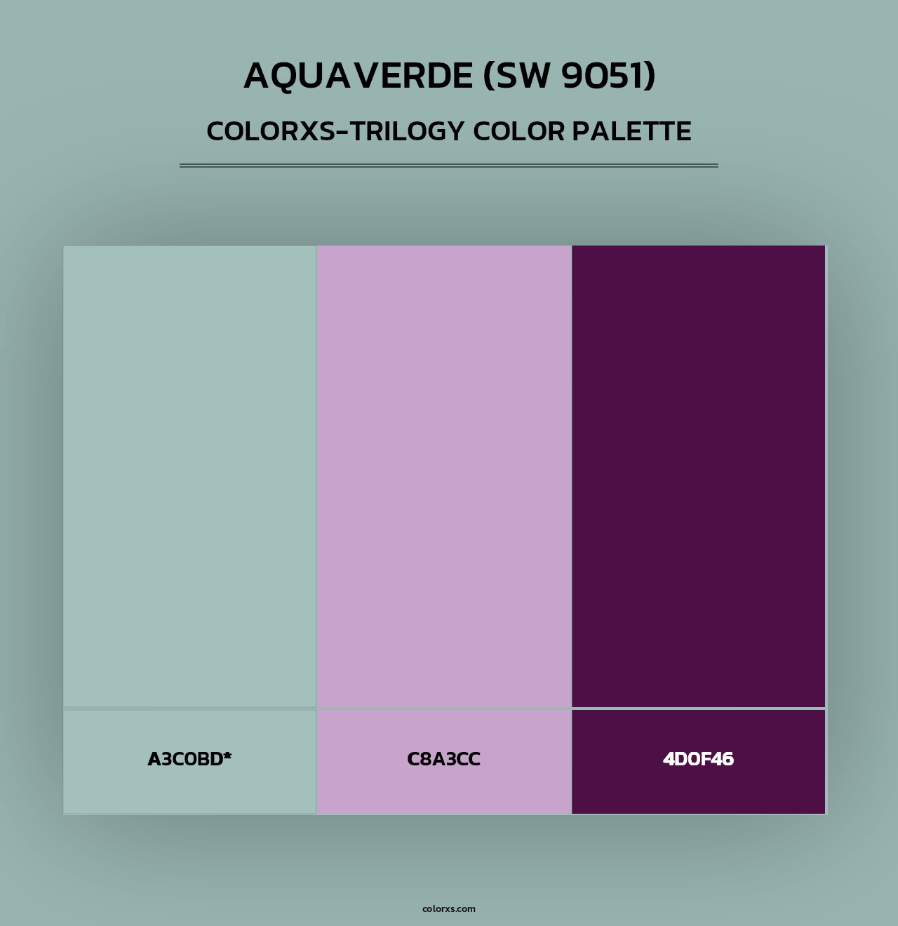 Aquaverde (SW 9051) - Colorxs Trilogy Palette