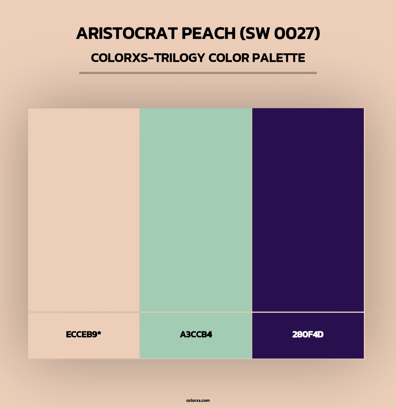 Aristocrat Peach (SW 0027) - Colorxs Trilogy Palette