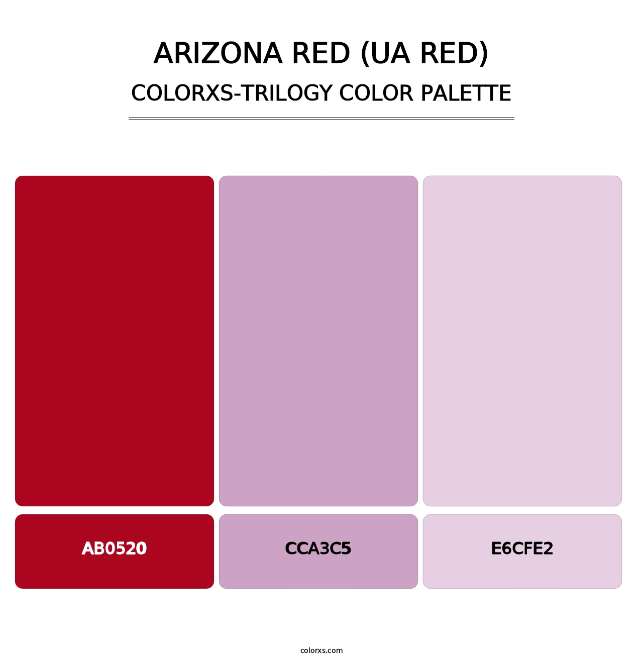Arizona Red (UA Red) - Colorxs Trilogy Palette