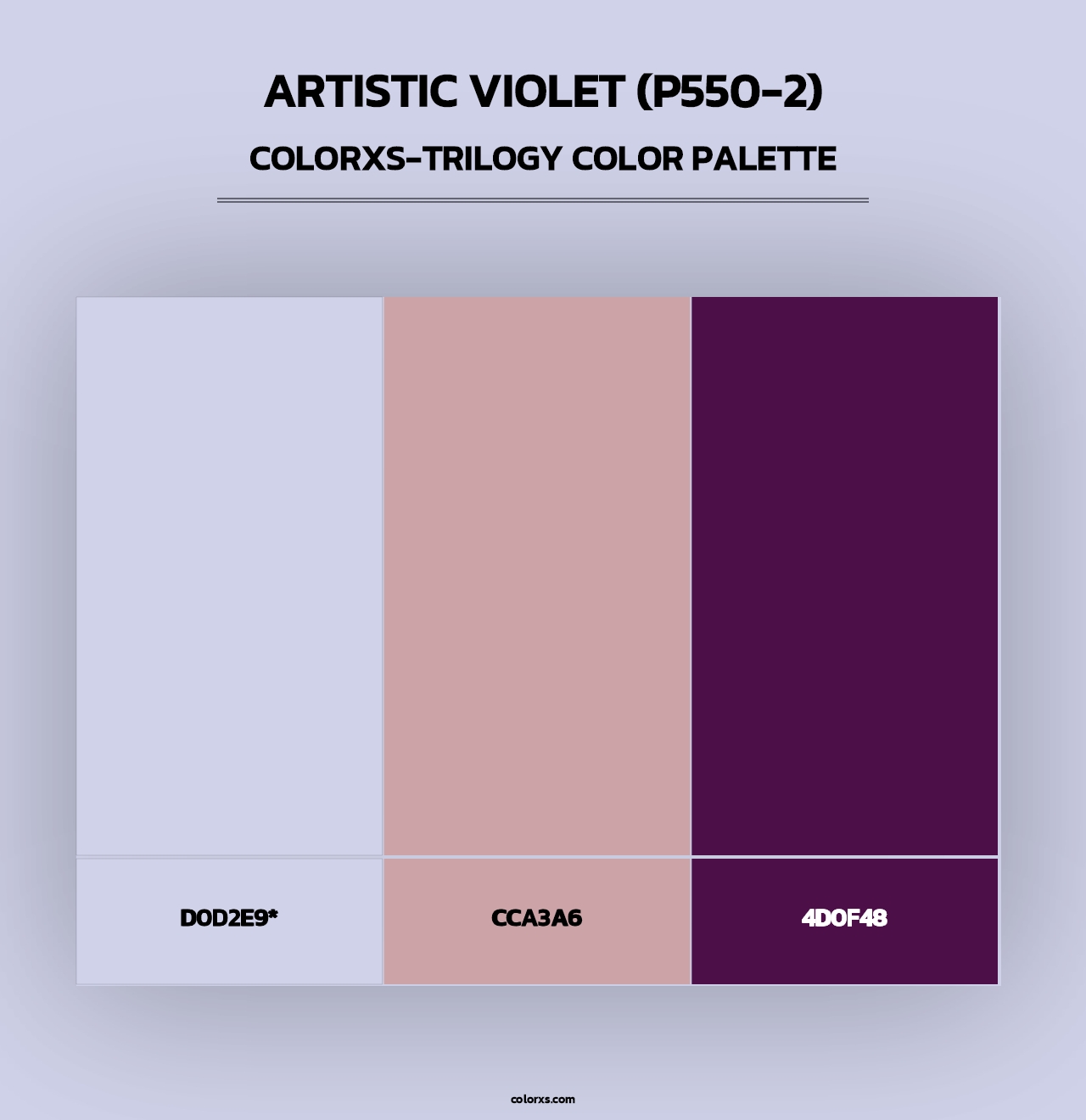 Artistic Violet (P550-2) - Colorxs Trilogy Palette