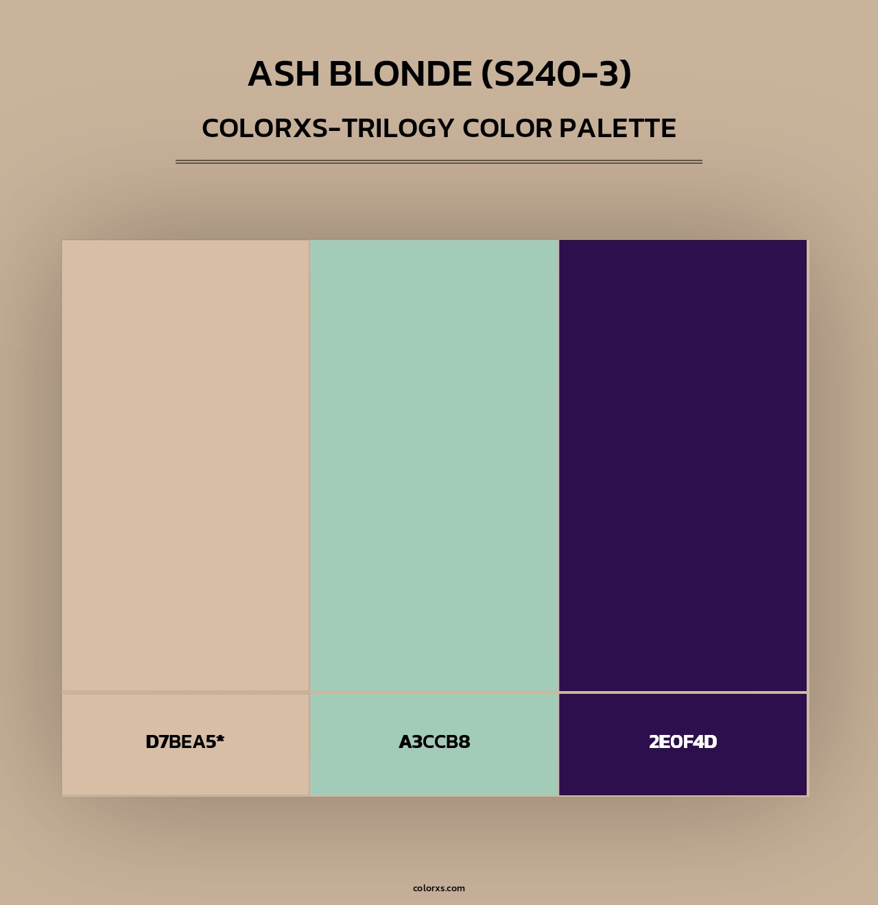 Ash Blonde (S240-3) - Colorxs Trilogy Palette