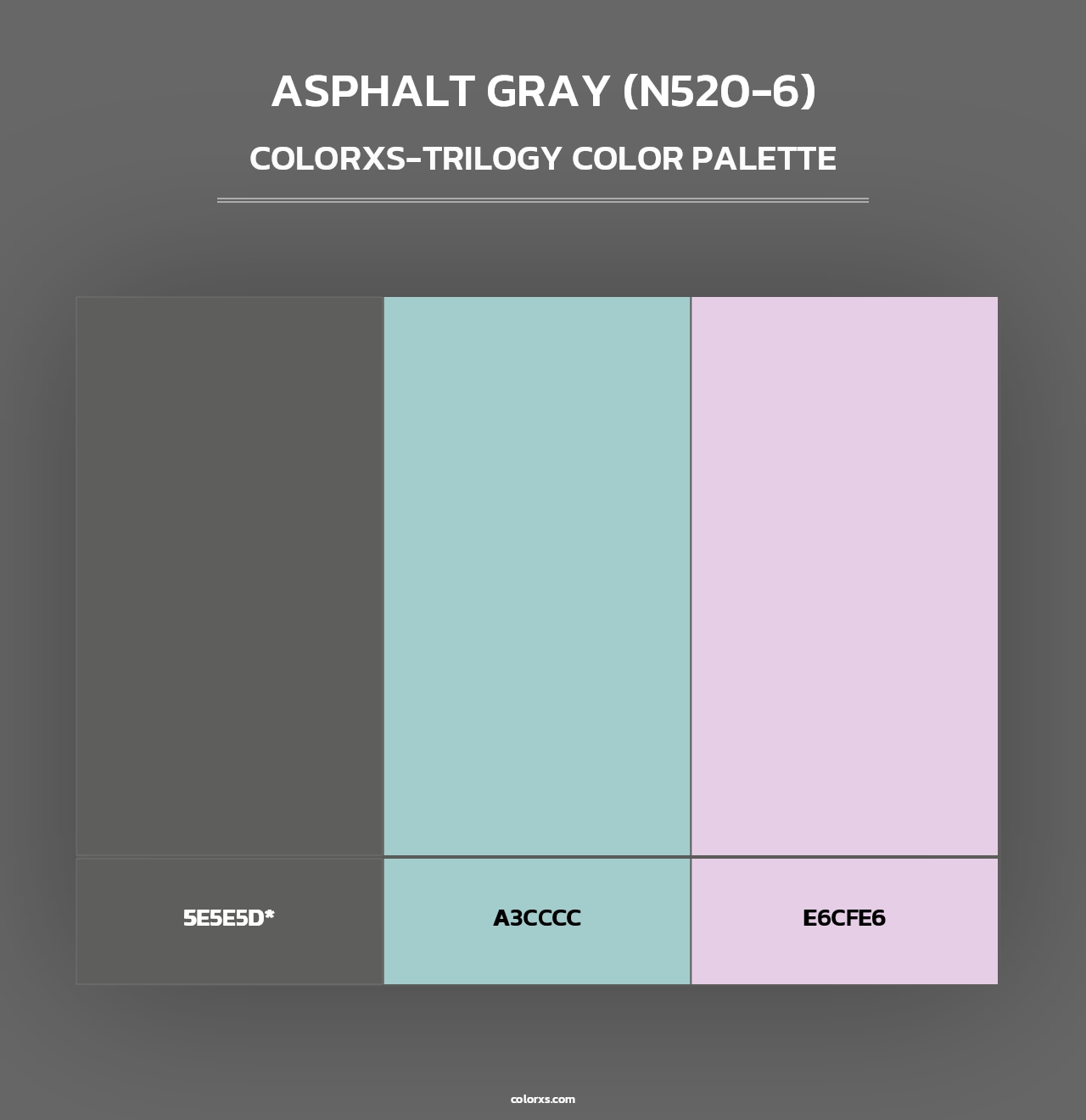 Asphalt Gray (N520-6) - Colorxs Trilogy Palette