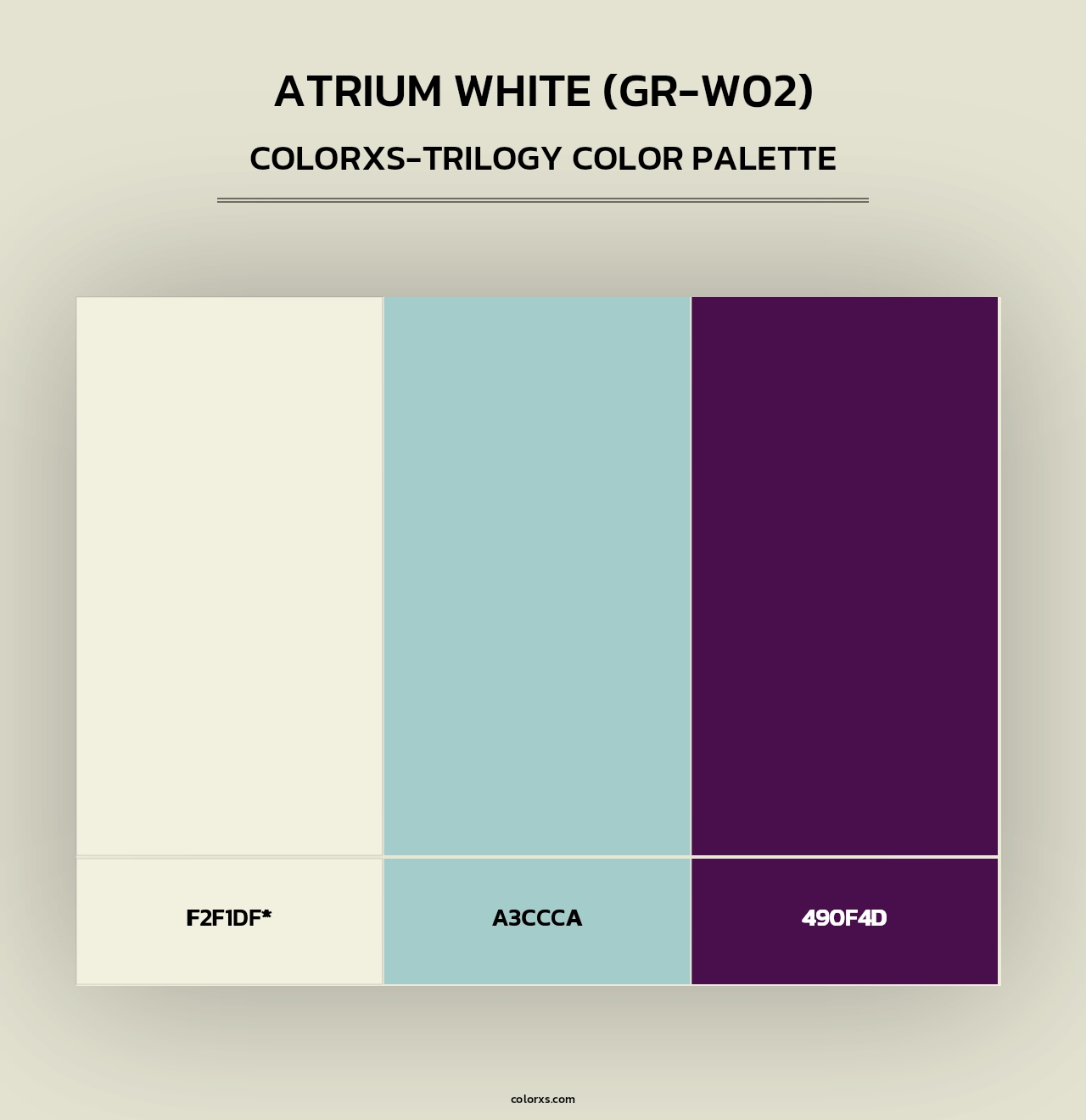 Atrium White (GR-W02) - Colorxs Trilogy Palette
