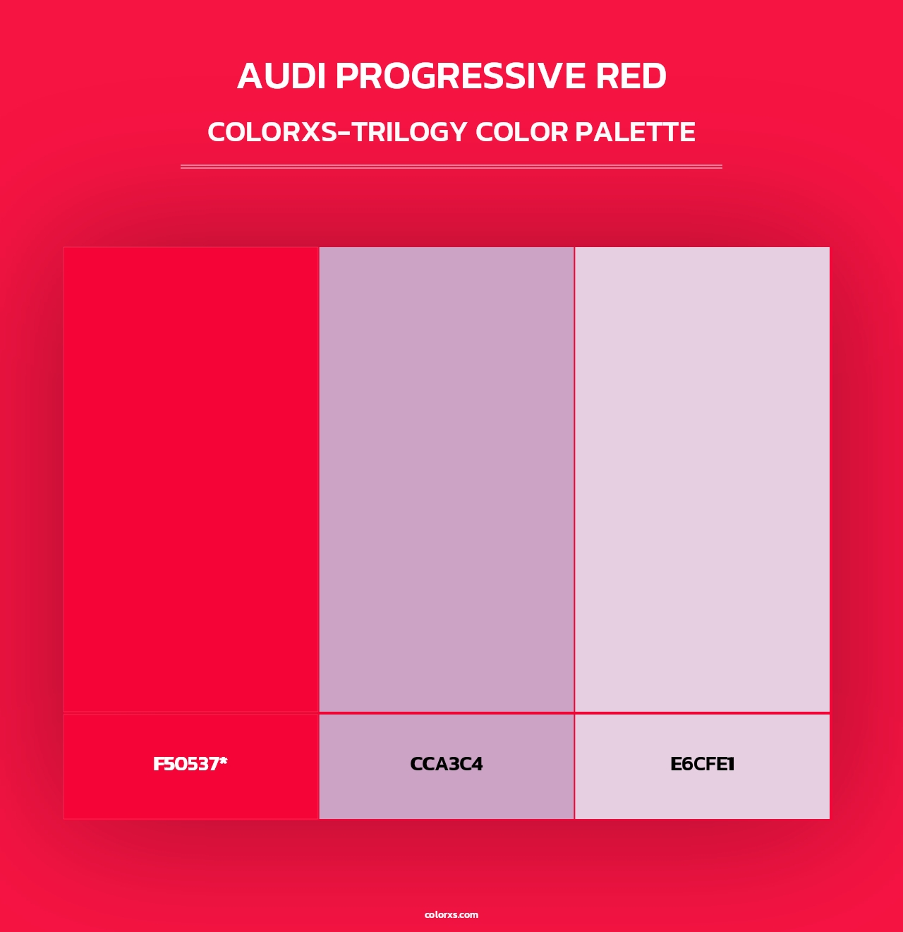 Audi Progressive Red - Colorxs Trilogy Palette