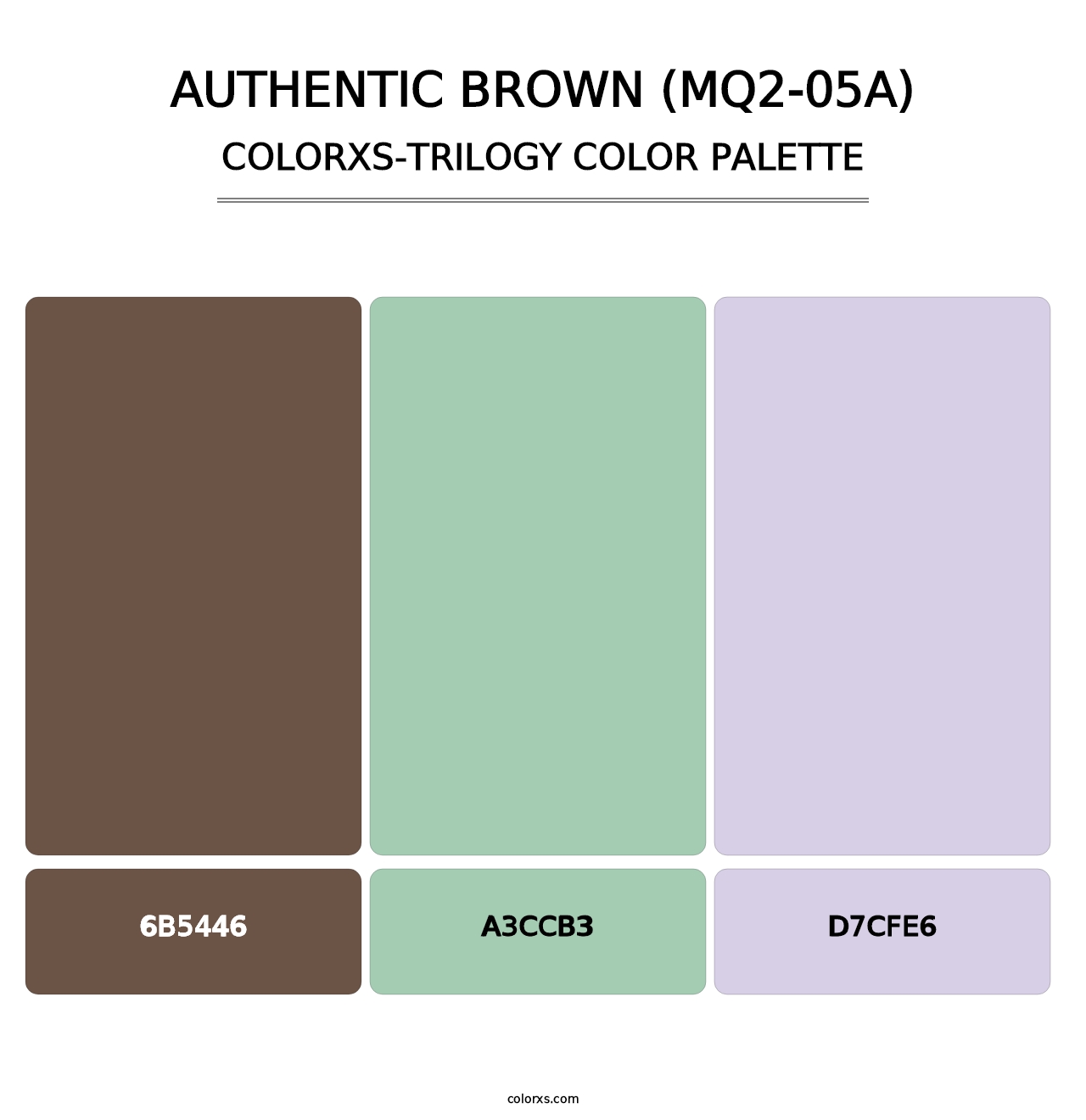 Authentic Brown (MQ2-05A) - Colorxs Trilogy Palette