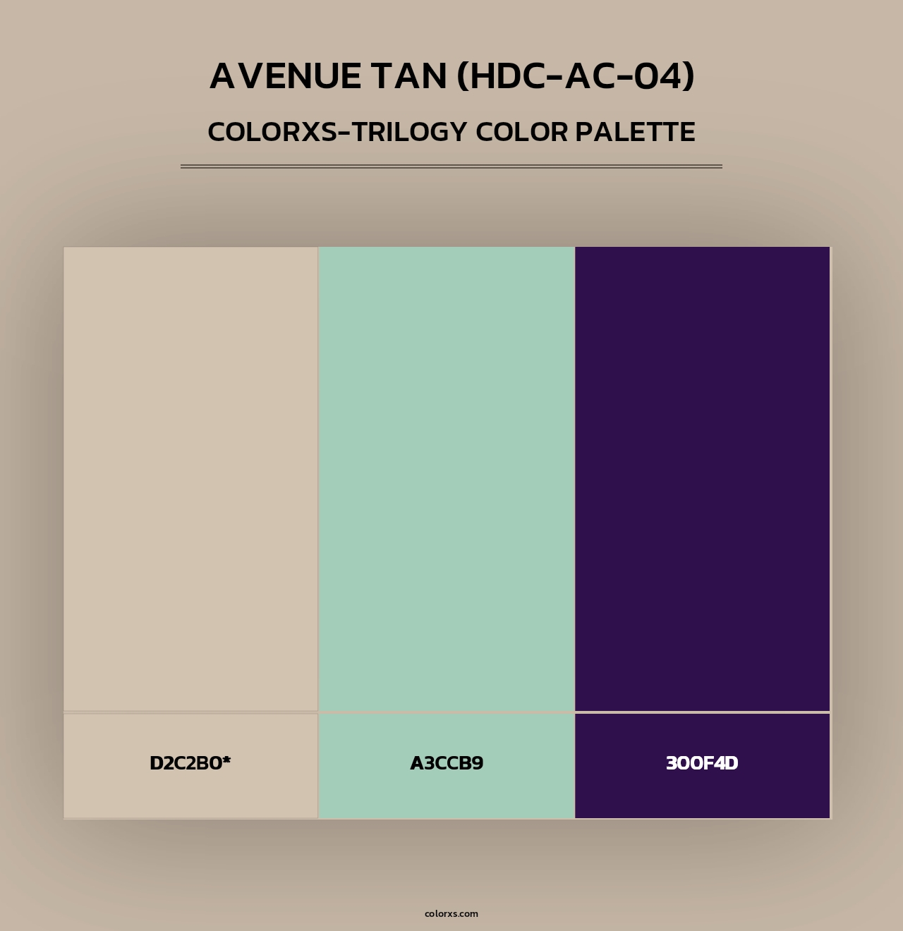 Avenue Tan (HDC-AC-04) - Colorxs Trilogy Palette