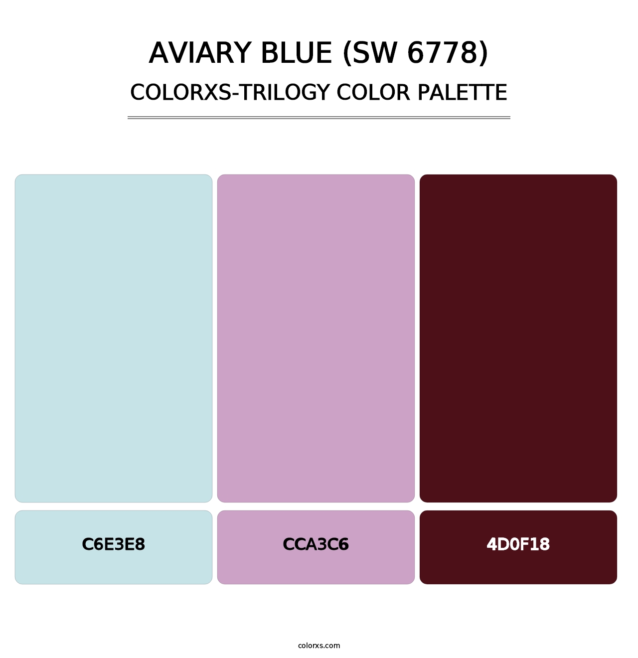 Aviary Blue (SW 6778) - Colorxs Trilogy Palette