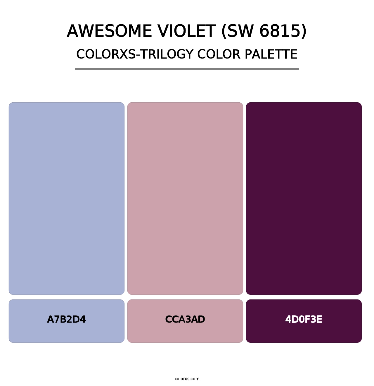 Awesome Violet (SW 6815) - Colorxs Trilogy Palette