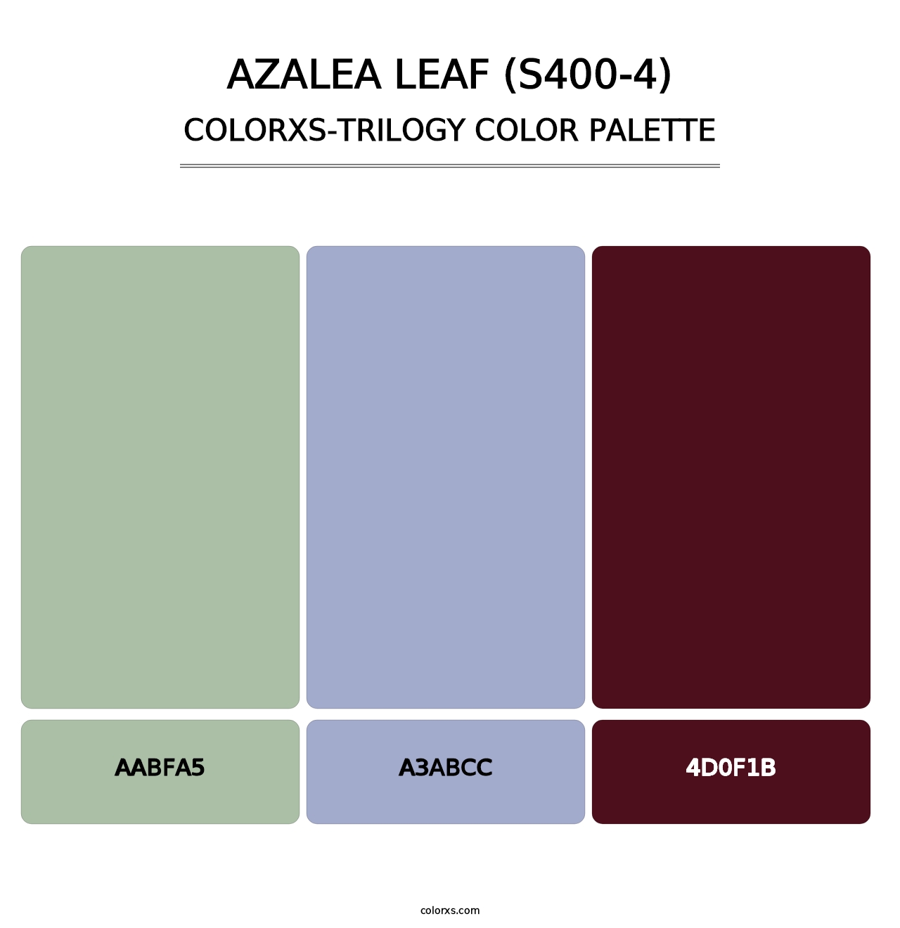 Azalea Leaf (S400-4) - Colorxs Trilogy Palette