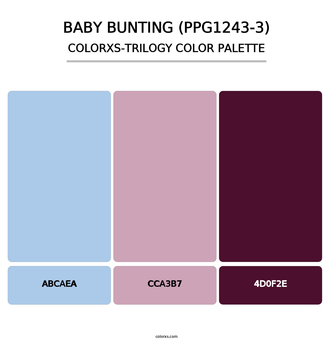 Baby Bunting (PPG1243-3) - Colorxs Trilogy Palette