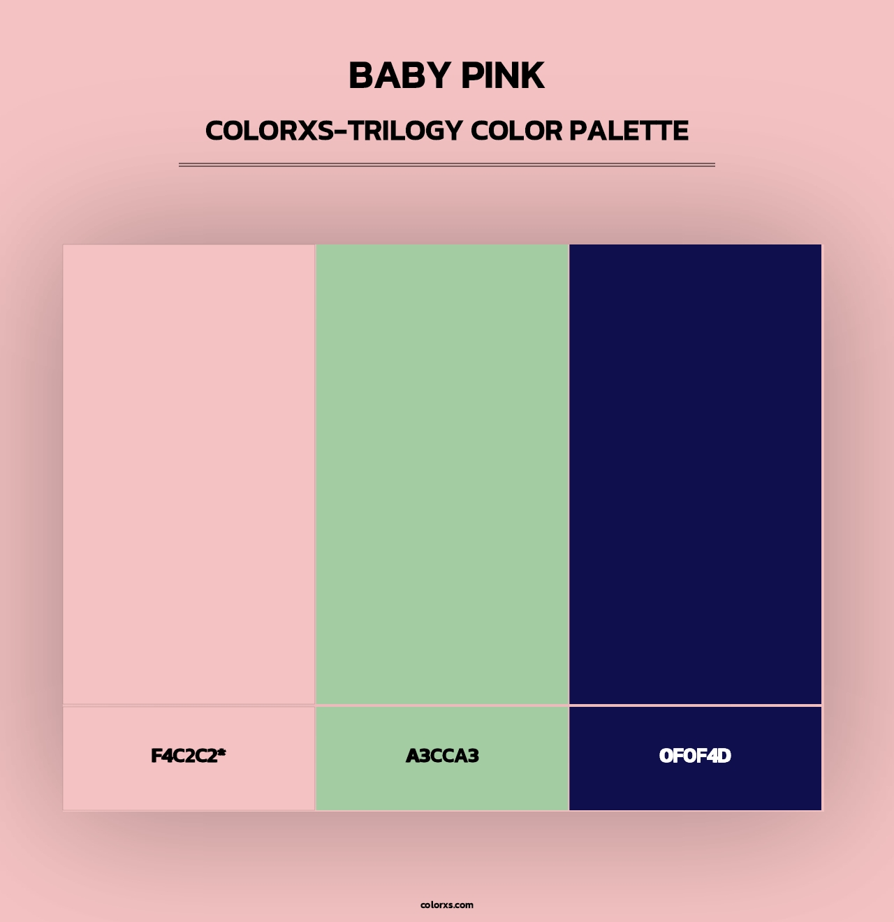 Baby Pink - Colorxs Trilogy Palette