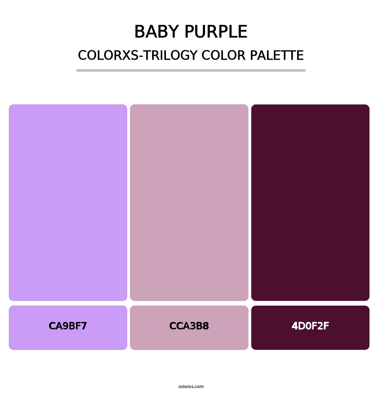 Baby Purple - Colorxs Trilogy Palette