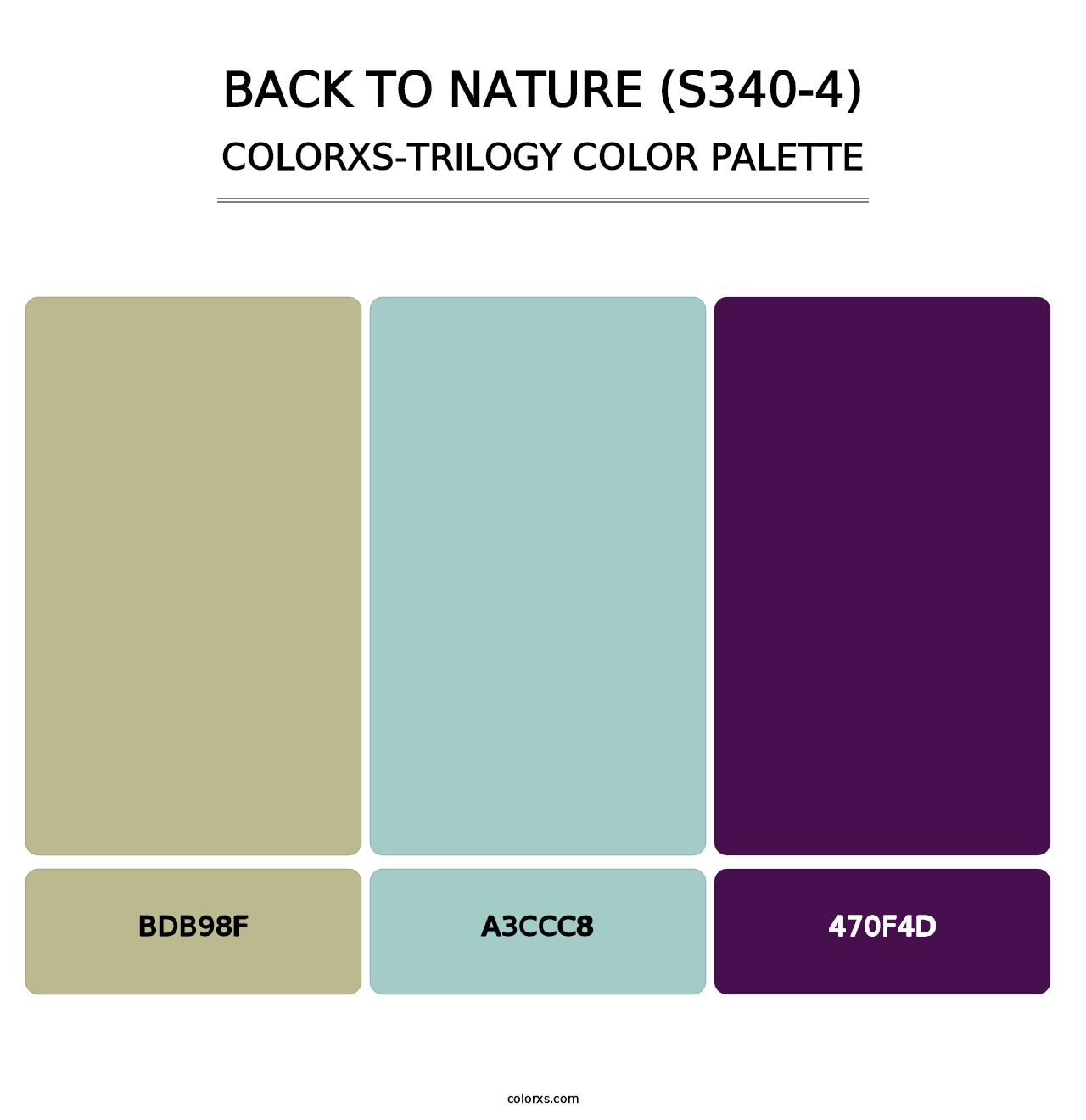 Back To Nature (S340-4) - Colorxs Trilogy Palette