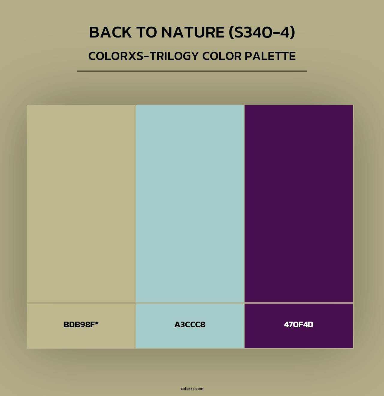 Back To Nature (S340-4) - Colorxs Trilogy Palette