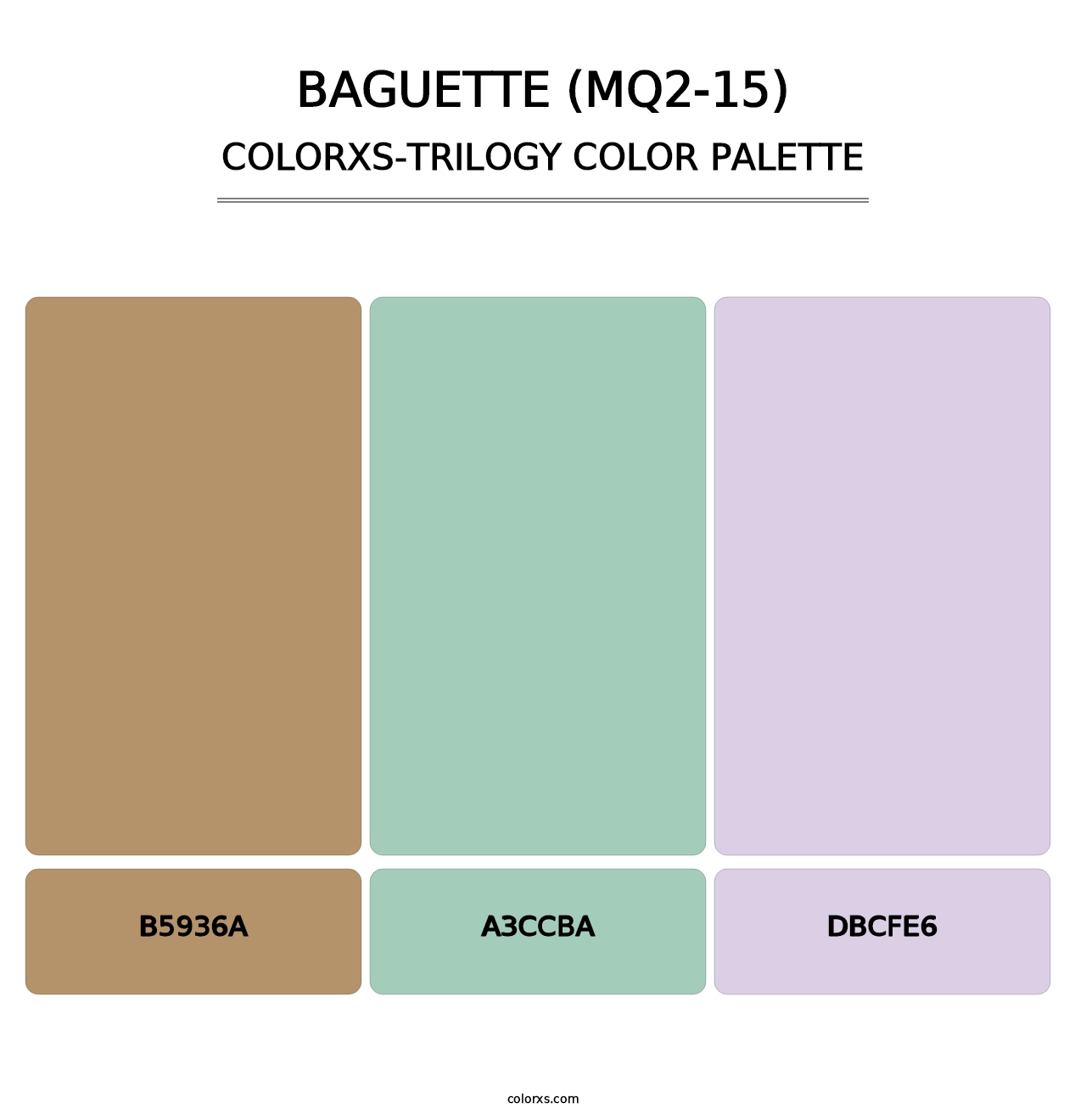 Baguette (MQ2-15) - Colorxs Trilogy Palette