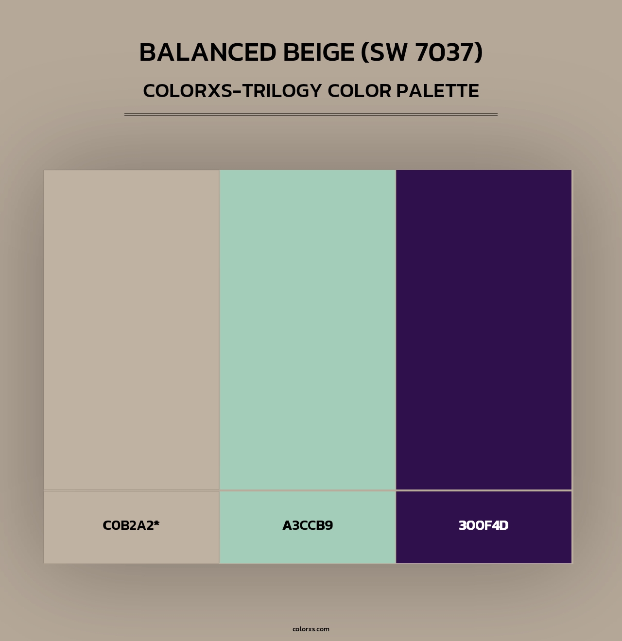 Balanced Beige (SW 7037) - Colorxs Trilogy Palette