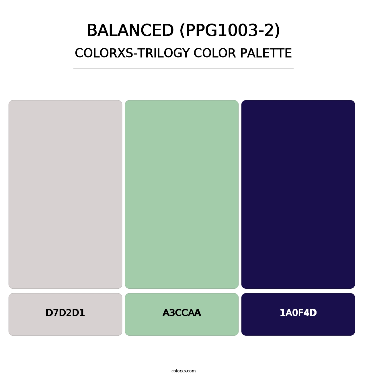 Balanced (PPG1003-2) - Colorxs Trilogy Palette