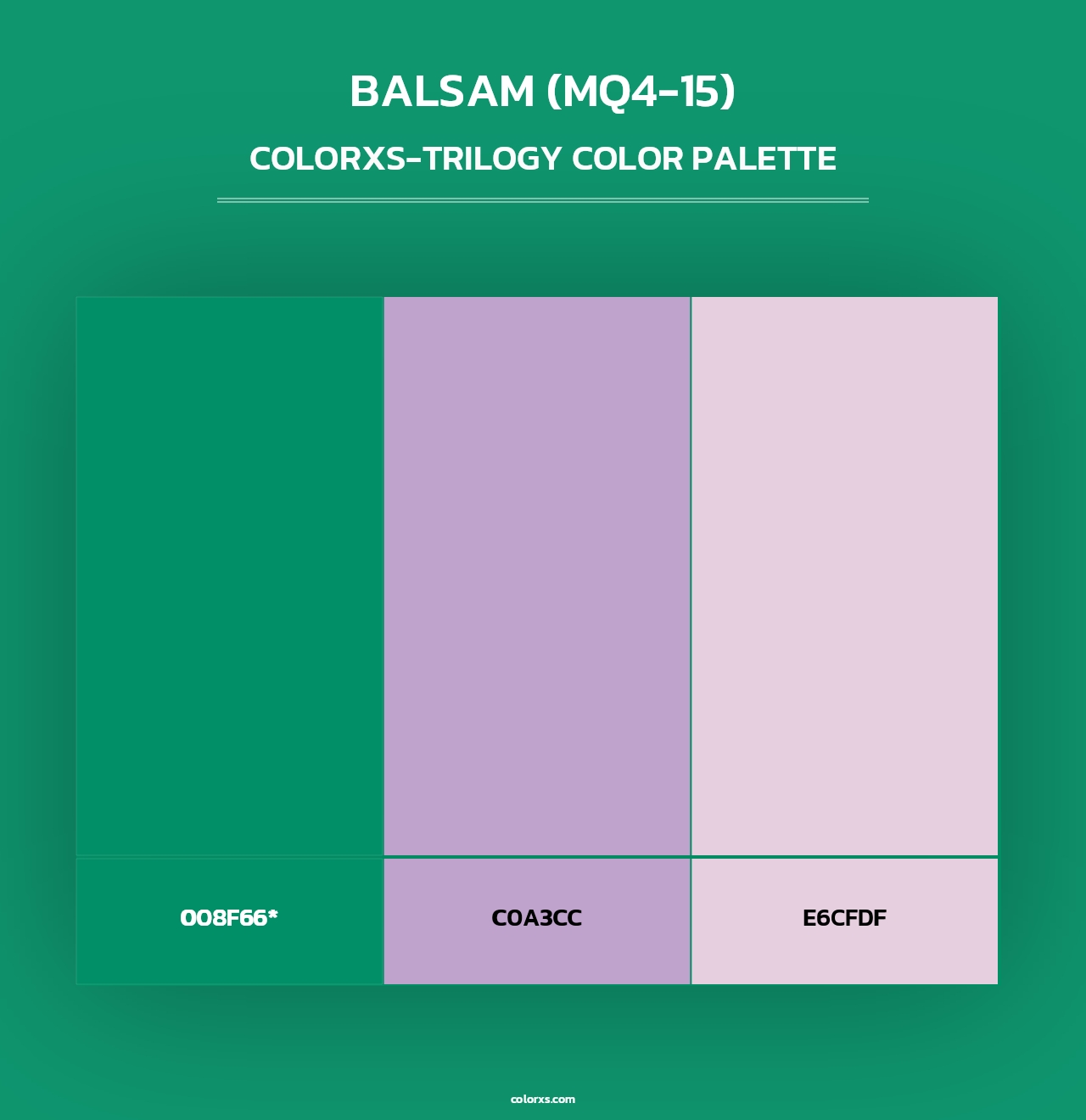 Balsam (MQ4-15) - Colorxs Trilogy Palette