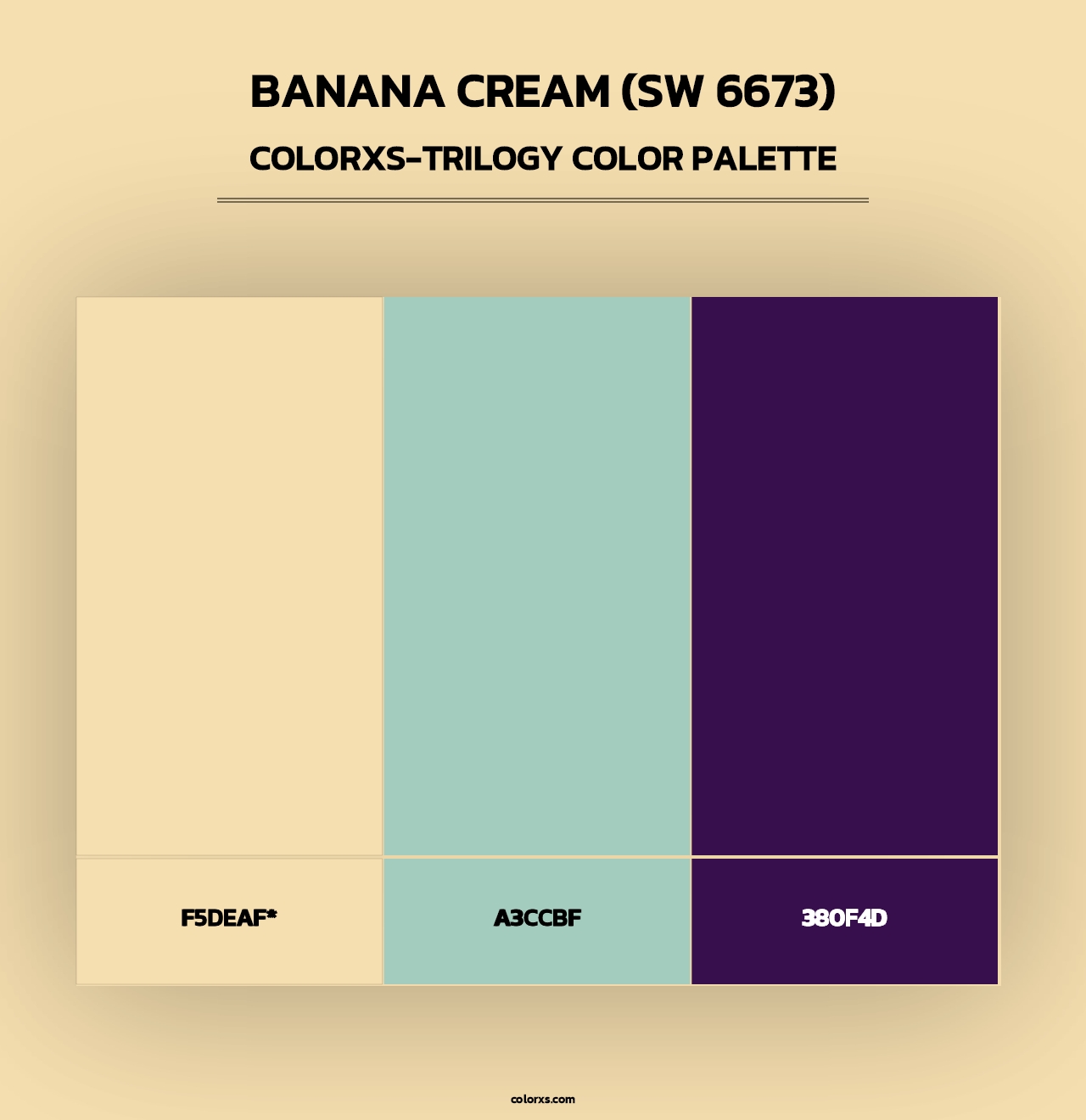 Banana Cream (SW 6673) - Colorxs Trilogy Palette