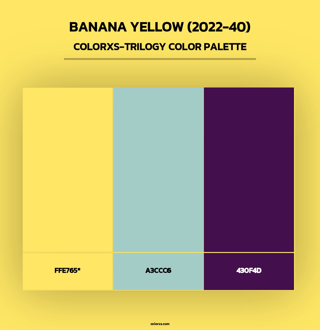 Banana Yellow (2022-40) - Colorxs Trilogy Palette