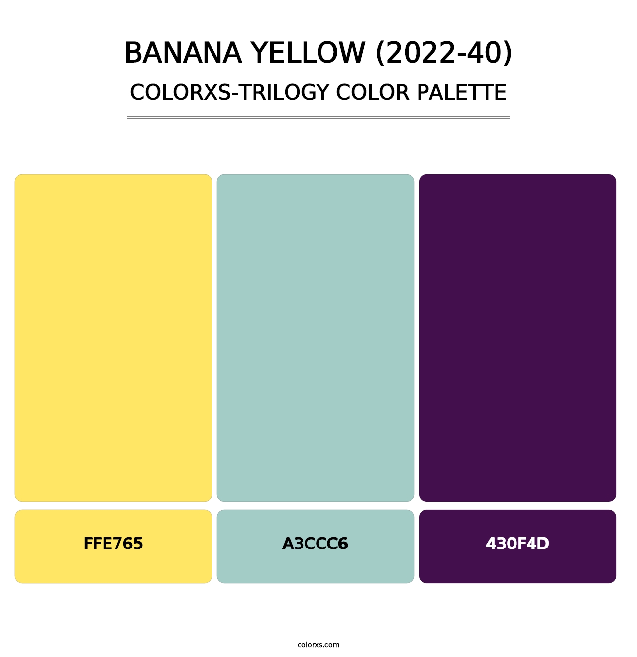 Banana Yellow (2022-40) - Colorxs Trilogy Palette
