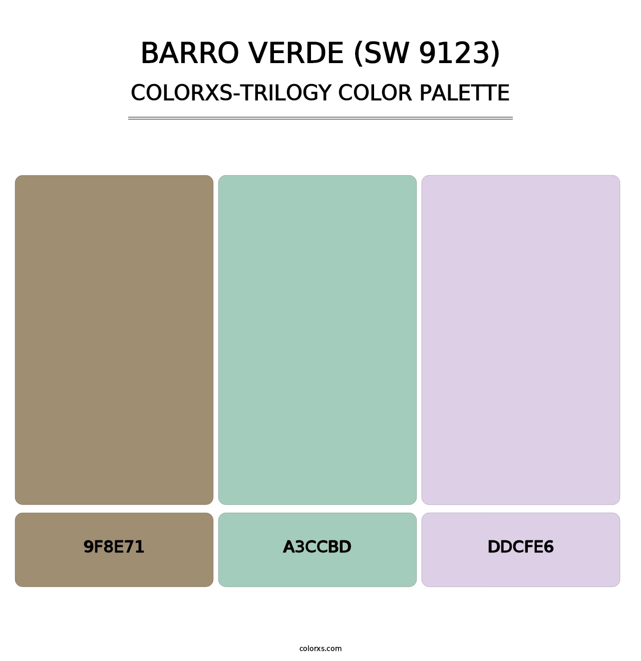 Barro Verde (SW 9123) - Colorxs Trilogy Palette