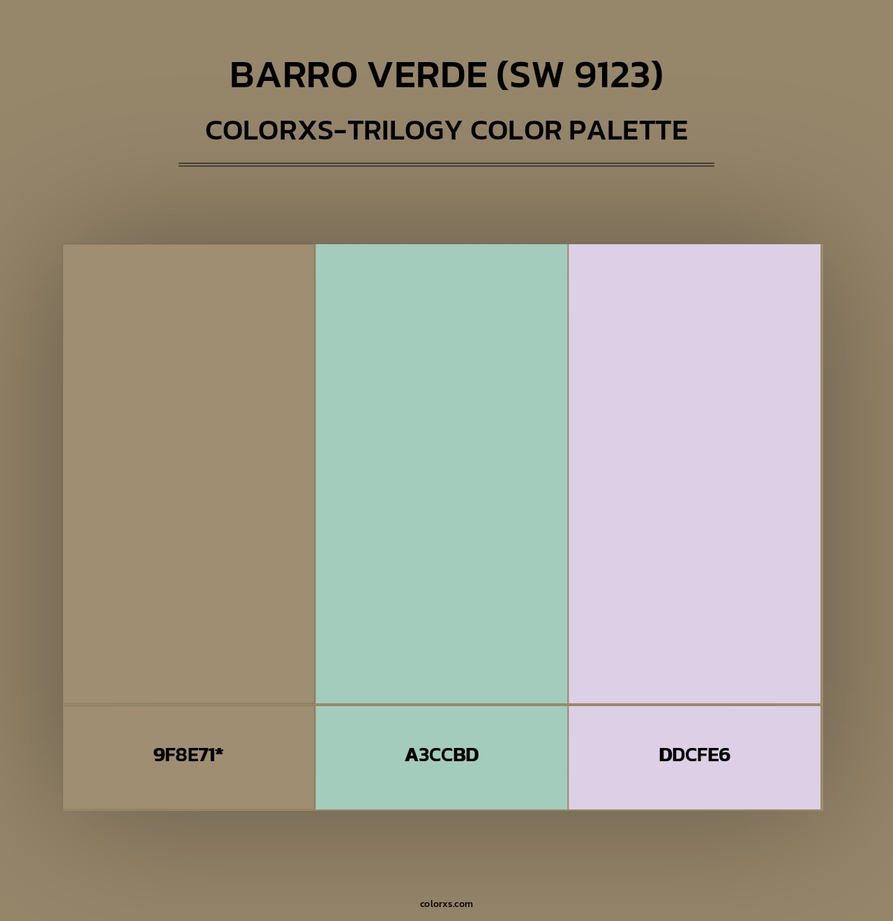 Barro Verde (SW 9123) - Colorxs Trilogy Palette
