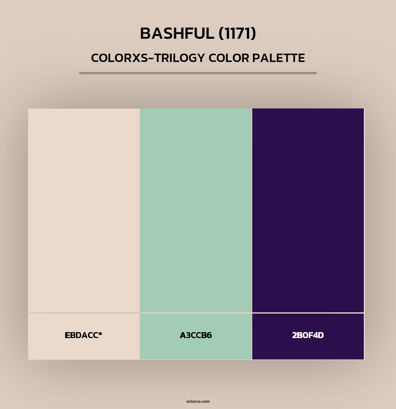 Bashful (1171) - Colorxs Trilogy Palette