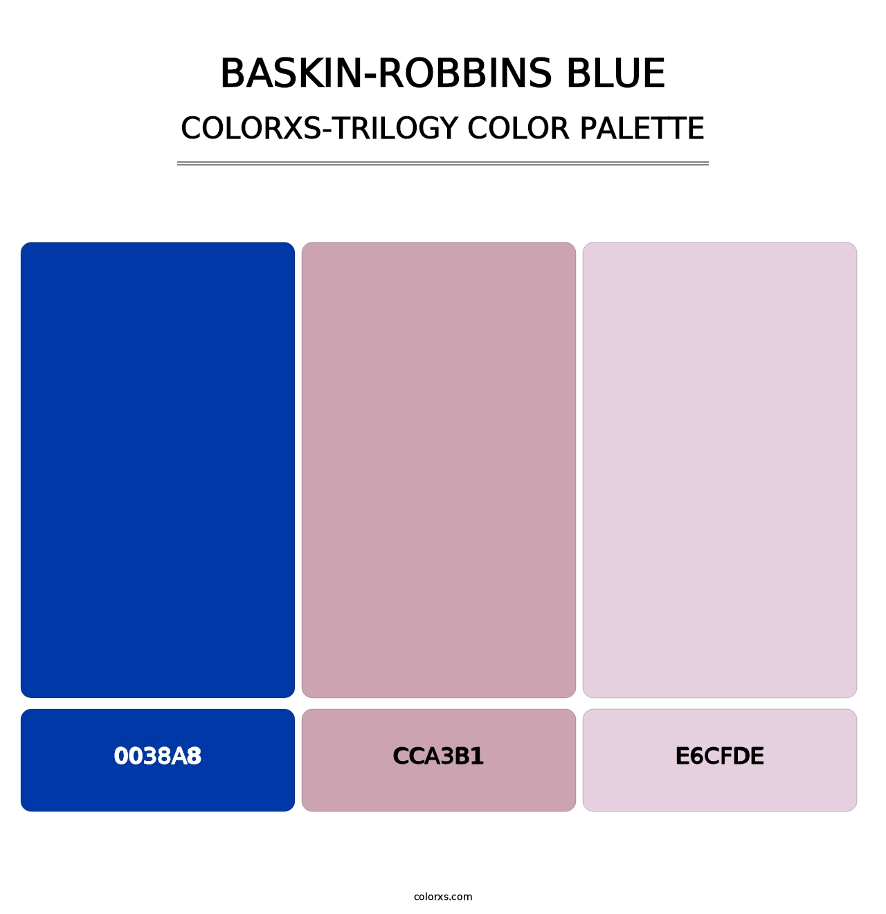 Baskin-Robbins Blue - Colorxs Trilogy Palette