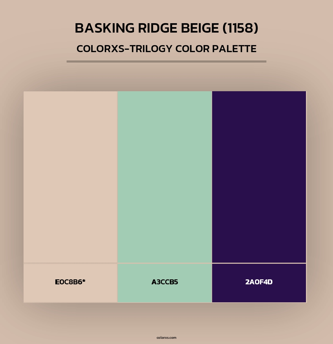 Basking Ridge Beige (1158) - Colorxs Trilogy Palette
