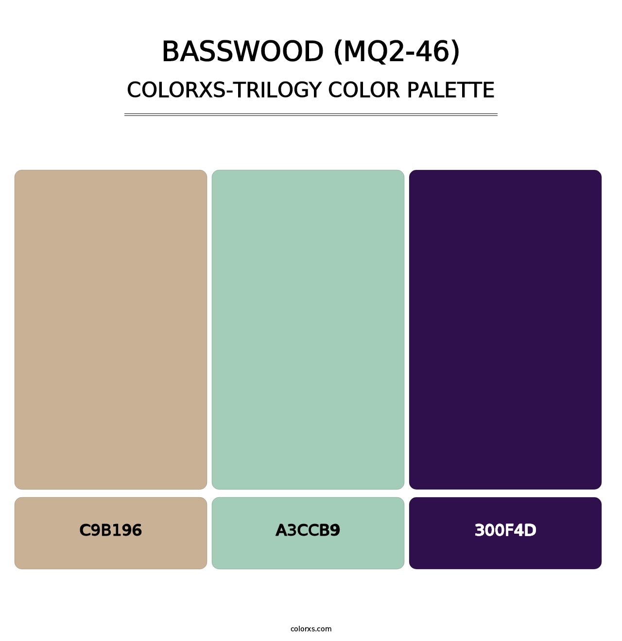 Basswood (MQ2-46) - Colorxs Trilogy Palette