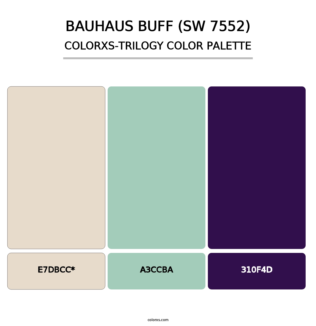 Bauhaus Buff (SW 7552) - Colorxs Trilogy Palette