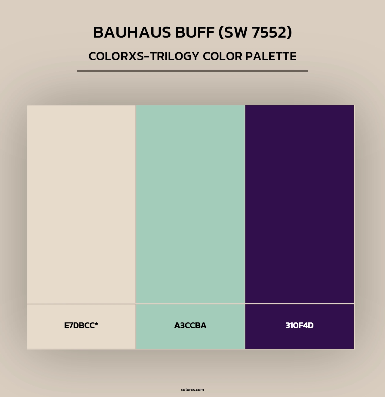 Bauhaus Buff (SW 7552) - Colorxs Trilogy Palette