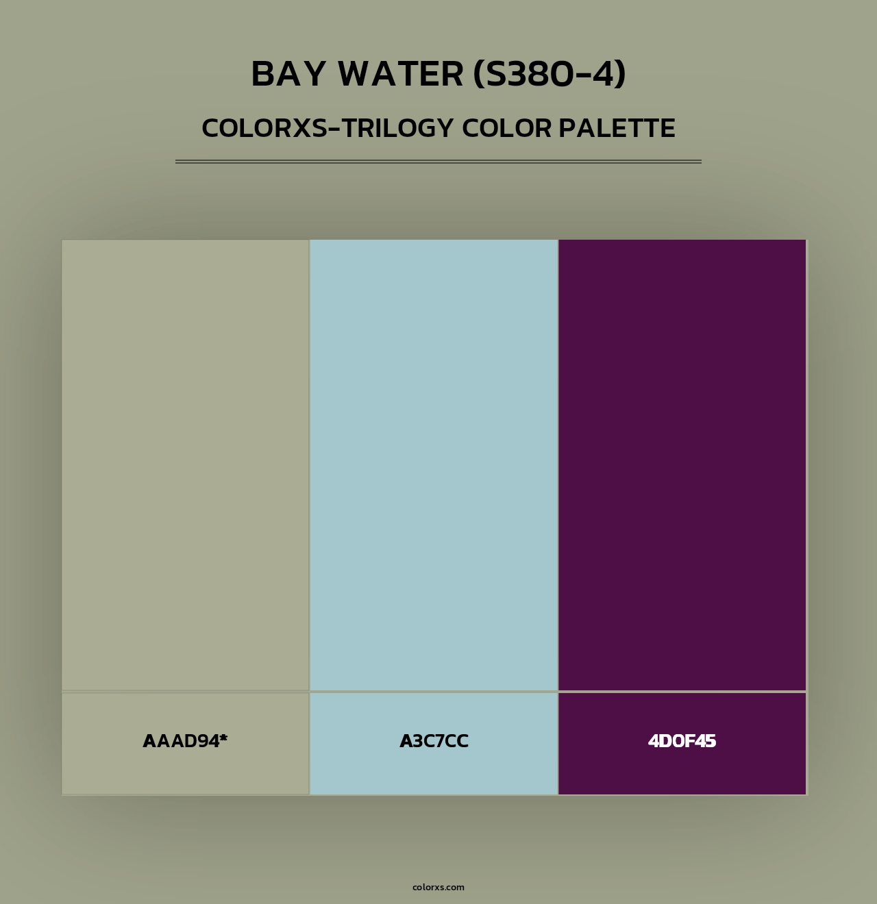Bay Water (S380-4) - Colorxs Trilogy Palette